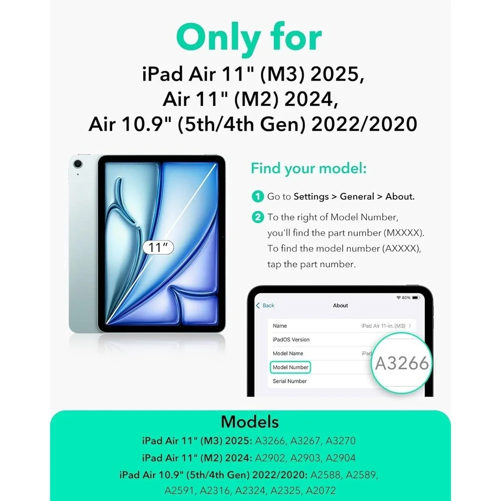 ESR Magnetic Case for iPad Air 11